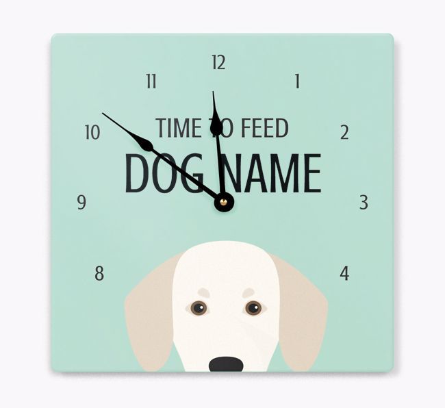 Time To Feed: Personalized {breedFullName} Wall Clock